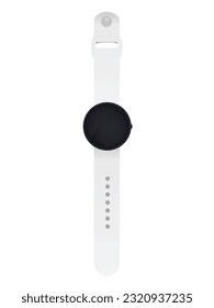 White smart hand watch. vector illustration