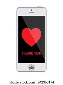 White Smart phone