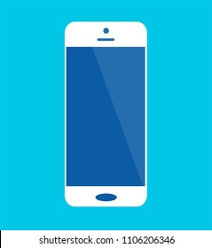 White smart phone icon background