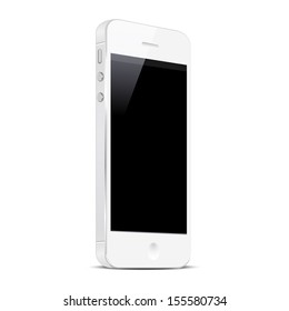 White Smart Phone isolated on white background. Vector EPS10