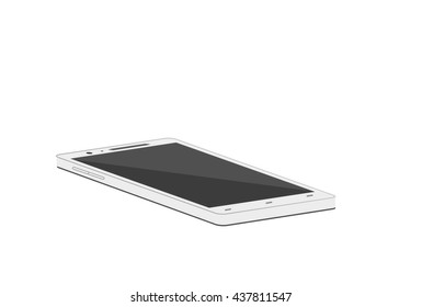 White Smart Phone On White Background