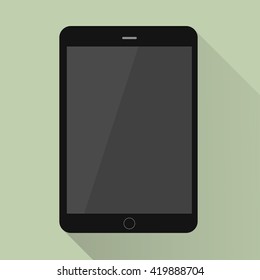 White smart phone and tablet  icon with shadow