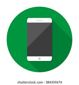 White Smartphone with long shadow