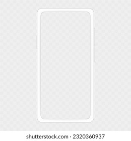 white smartphone mockup template isolated