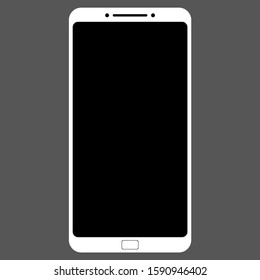 White smartphone pictogram isolated vector