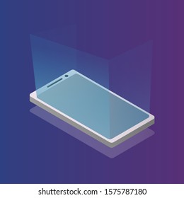 white Smartphone with screen on