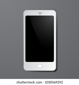 White smartphone vector mockup