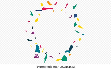 White Smear Festival Transparent Background. Celebration Confetti Wallpaper. Celebrate Colored Paper Banner. Green Elements Happy Postcard.