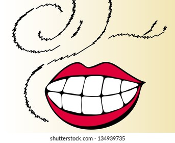 white smile