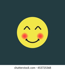 white smiling emoji. smiling face with smiling eyes