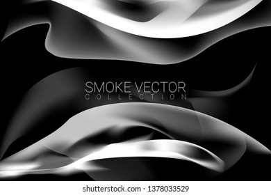 White smoke abstract background vector