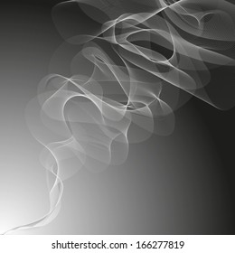 White smoke, black background vector