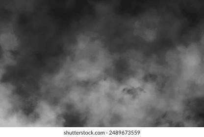 White smoke cloud with overlay effect on transparent black background. Realistic border with fog vector illustration of smoky mist or toxic vapor on floor. Meteorological phenomenon or condensation.