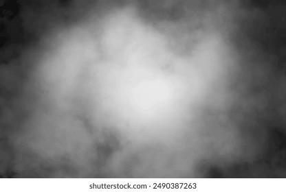 White smoke cloud with overlay effect on transparent black background. Realistic border with fog vector illustration of smoky mist or toxic vapor on floor. Meteorological phenomenon or condensation.