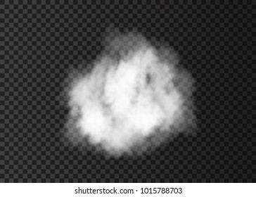 White  Smoke Cloud   Texture.  Steam Explosion Special Effect.  Realistic  Vector   Fire Fog Or Mist Background.