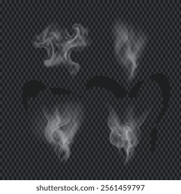 White smoke or fog flowing across the floor creates a mysterious and ethereal atmosphere