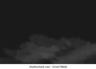 Weißer Rauch oder Nebel, Vektorhintergrund. Einziger nebeldurchsichtiger Effekt. Dampf-Texturgrafik. Konzept der Pulverexplosion.
