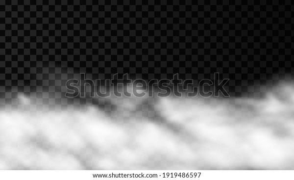 White smoke or fog vector background. Isolated\
mist transparent effect. Steam texture illustration. Powder\
explosion concept.