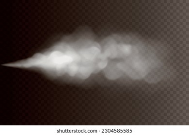 White smoke. Isolated vector illustration