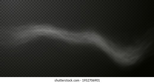 White Smoke Puff Isolated On Transparent Black Background. PNG. Steam Explosion Special Effect. Effective Texture Of Steam, Fog, Smoke Png. Vector.	

