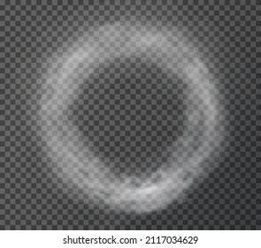 White Smoke Puff Isolated On Transparent Black Background. PNG. Steam Explosion Special Effect. Effective Texture Of Steam, Fog, Smoke Png. Vector.	
