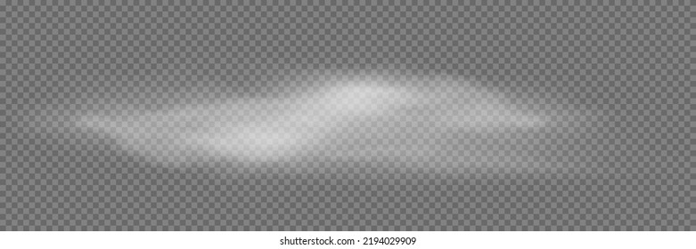 Fuma blanca aislada sobre fondo negro transparente. Efecto especial de la explosión de vapor. Textura efectiva de vapor, niebla, nube, humo.  Ilustración vectorial libre de regalías de acciones. PNG