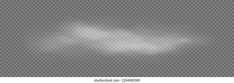 Fuma blanca aislada sobre fondo negro transparente. Efecto especial de la explosión de vapor. Textura efectiva de vapor, niebla, nube, humo.  Ilustración vectorial libre de regalías de acciones. PNG