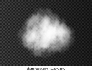 White  Smoke Puff.  Steam Explosion Special Effect.  Realistic  Vector   Fire Fog Or Mist Texture .