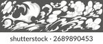 White smoke puffs with cloud and comic effects for cartoon action scenes. Dynamic steam bursts, explosion puffs and motion trails for manga panels. Stylized vapor shapes for graphic backgrounds.