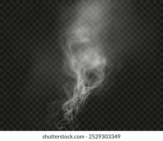 White smoke, vape, fog, smog. Illustration of smoke on a transparent background.	
