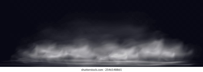 White smoke, vape, fog, smog. Illustration of smoke on a transparent background.