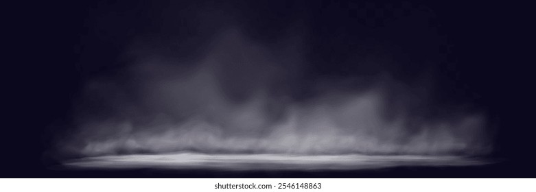White smoke, vape, fog, smog. Illustration of smoke on a transparent background.