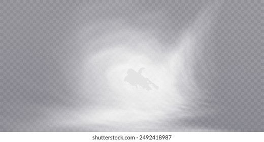 White smoke vector. Realistic nebula effect. isolated effect of smoky fog or toxic vapor on the floor. Condensation with the Parr effect.