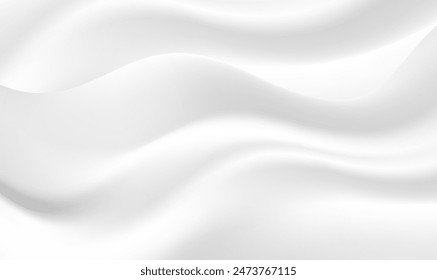 White smooth creamy cosmetic texture background. Pure white cream skin care smooth creamy cosmetic product. Milk liquid white color drink and food texture background. Milk surface with ripple and wave