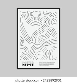 White smooth pattern poster vector monochrome concept