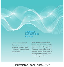 White smooth waves abstract background Design brochure creative template