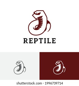 White Snake Serpent Reptile Rattlesnake Venomous Wild Animal Logo