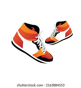 White Sneakers Or shoe Design vector Illustration