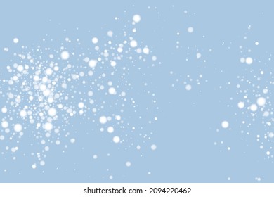 White Snow Abstract Winter Background. Celebratory Backdrop. Digitally Generated Image. Vector Illustration, Eps 10.