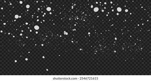 Nieve blanca que cae en la estación invernal, Elementos y material para Diseños gráficos