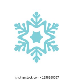 White Snow Flake Ornament Vector winter background