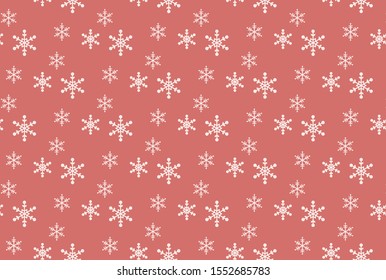 White snow flake wallpaper with pink background