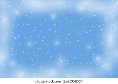 White snow flakes texture. Winter snowfall background vector illustration.