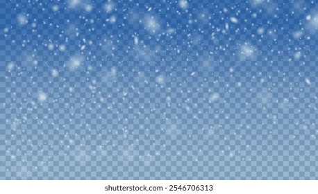 Nieve blanca con el fondo transparente aislado con la malla del gradiente, Ilustración vectorial