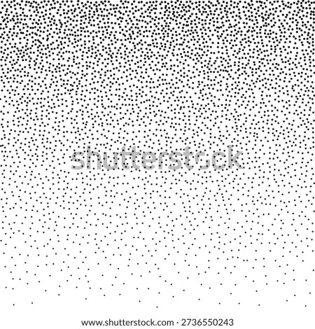 White snow noise effect. Grainy dot gradient