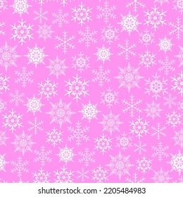 nieve blanca con fondo rosa. patrón sin soldadura de hielo. fondo congelado. bueno para tela, papel pintado, vestido, textil.