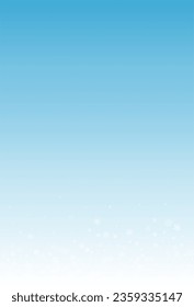 White Snow Vector Blue Background. Light Silver Snowfall Wallpaper. Snowflake Sky Card.
