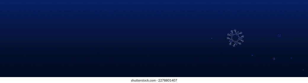White Snow Vector Blue Panoramic Background. Falling Snowfall Illustration. Silver Winter Pattern. Sky Snowflake Backdrop.