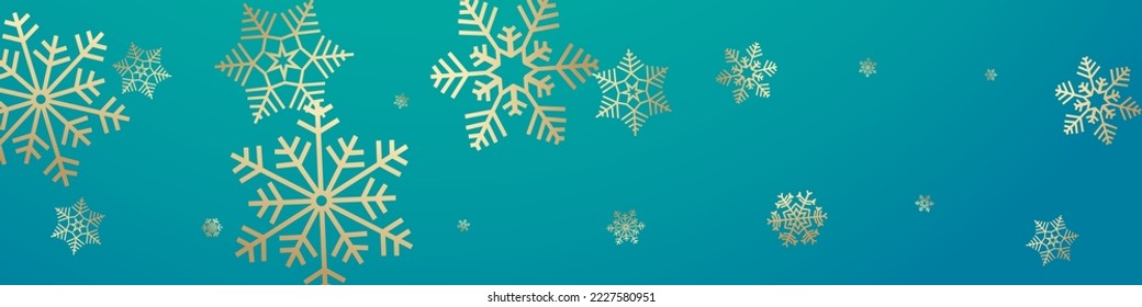 White Snow Vector Bronze Panoramic Background. Winter Silver Snowflake Holiday. Snowfall Xmas Card.