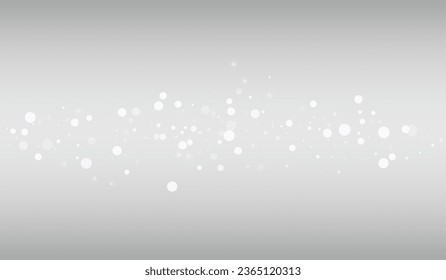 White Snow Vector Silver Background. New Blizzard Texture. Gray Holiday Transparent. Sky Snowfall Banner.